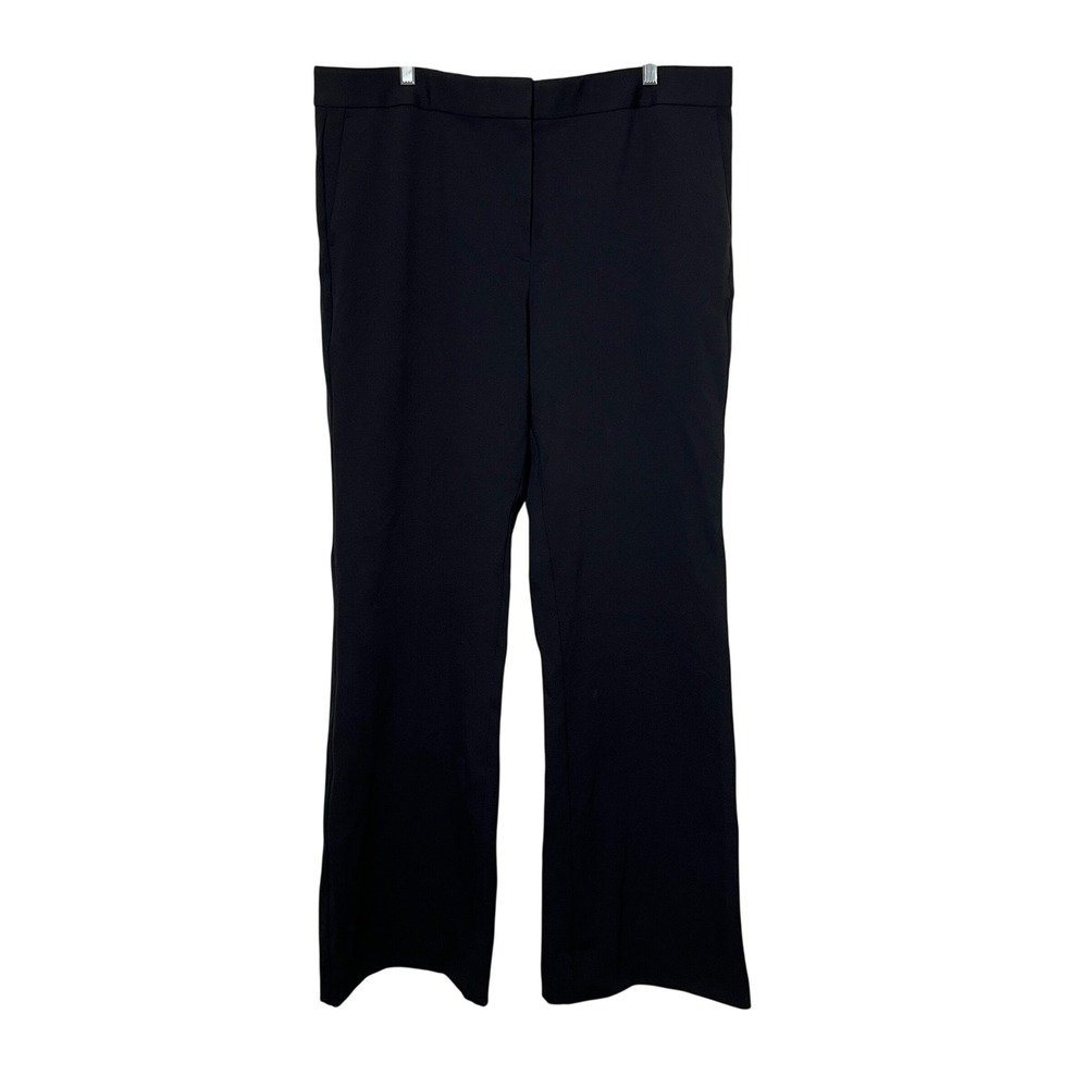 Ann Taylor Flare Leg Pants Womens 18T Black Tall Professional Workwear NWT